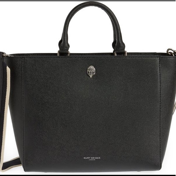 KURT GEIGER LONDON Shoreditch Shopper Pebbled Leather Tote - Picture 9 of 16